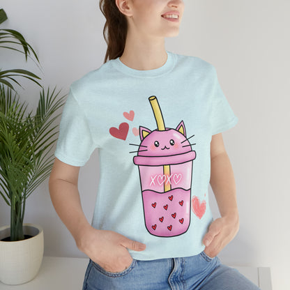 Boba Cat Graphic Tshirt