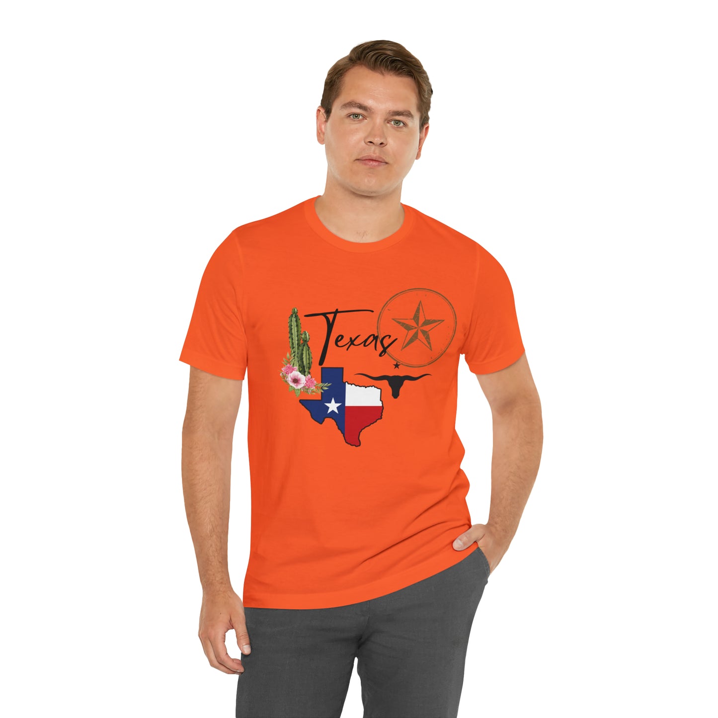 Lone Star Pride: The Texas Flag and Longhorn Tee