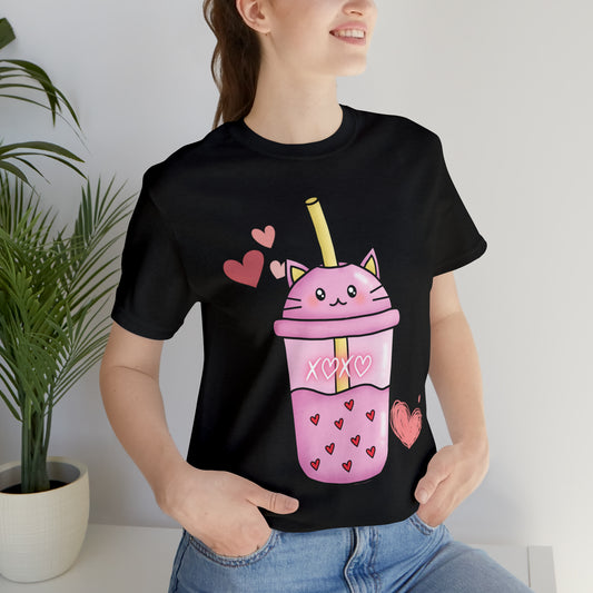 Boba Cat Graphic Tshirt