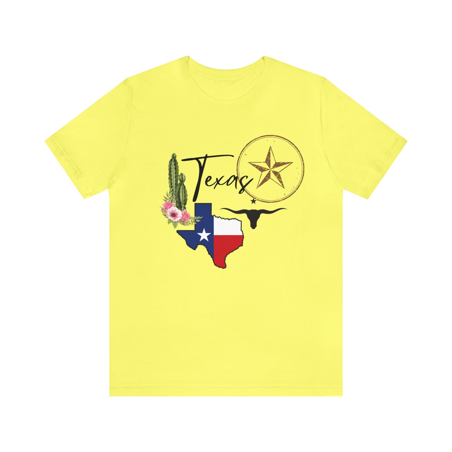 Lone Star Pride: The Texas Flag and Longhorn Tee