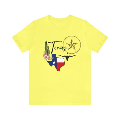 Lone Star Pride: The Texas Flag and Longhorn Tee