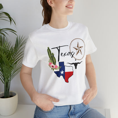 Lone Star Pride: The Texas Flag and Longhorn Tee