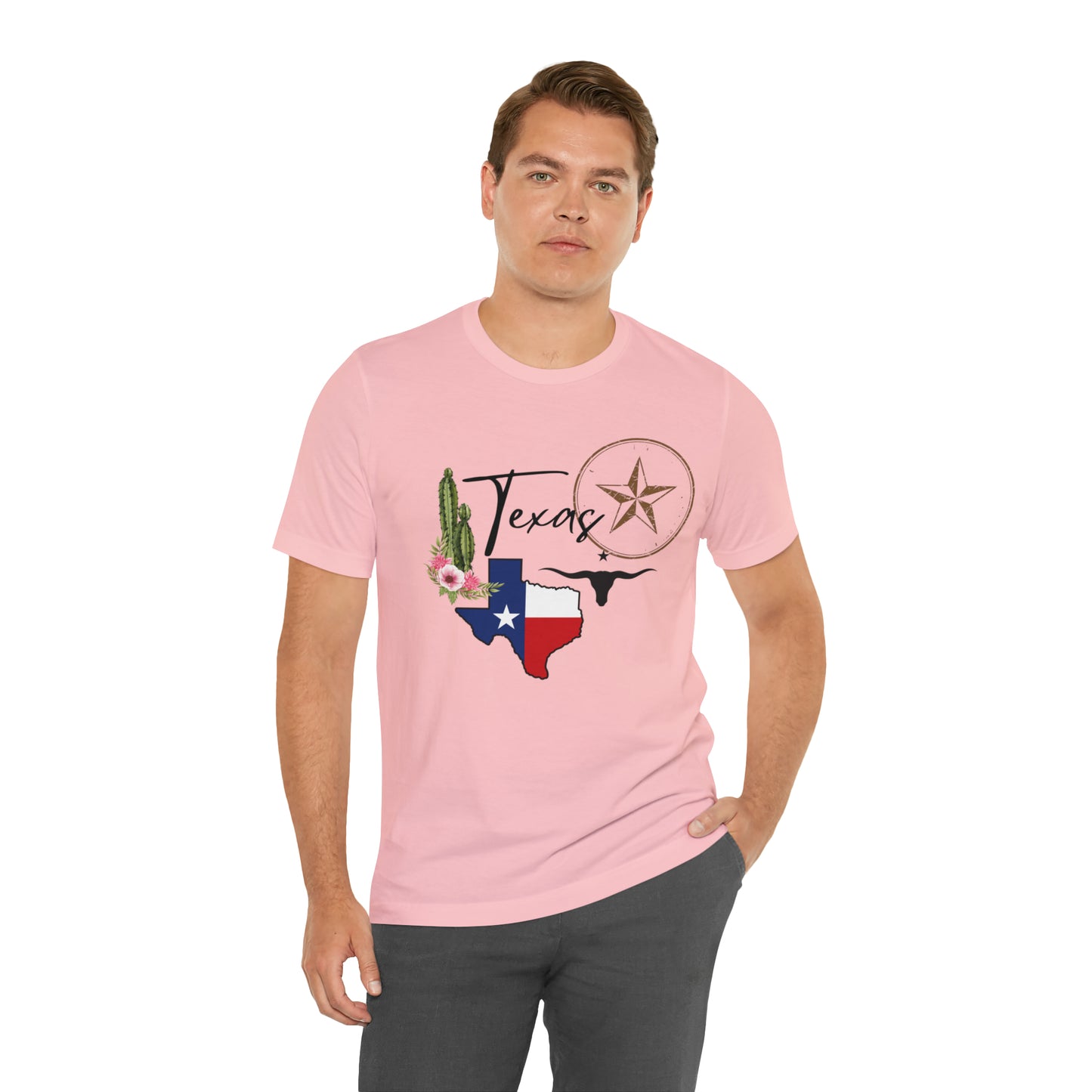 Lone Star Pride: The Texas Flag and Longhorn Tee