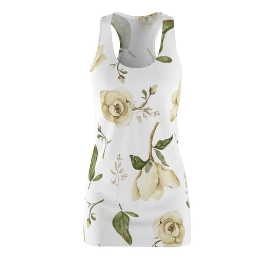 Elegance in Bloom: The White Rose Dress