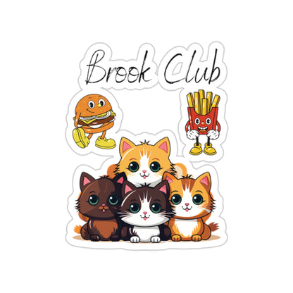 Brook Club Sticker's - Cheeseburger & Fries With Kittens