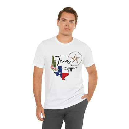 Lone Star Pride: The Texas Flag and Longhorn Tee