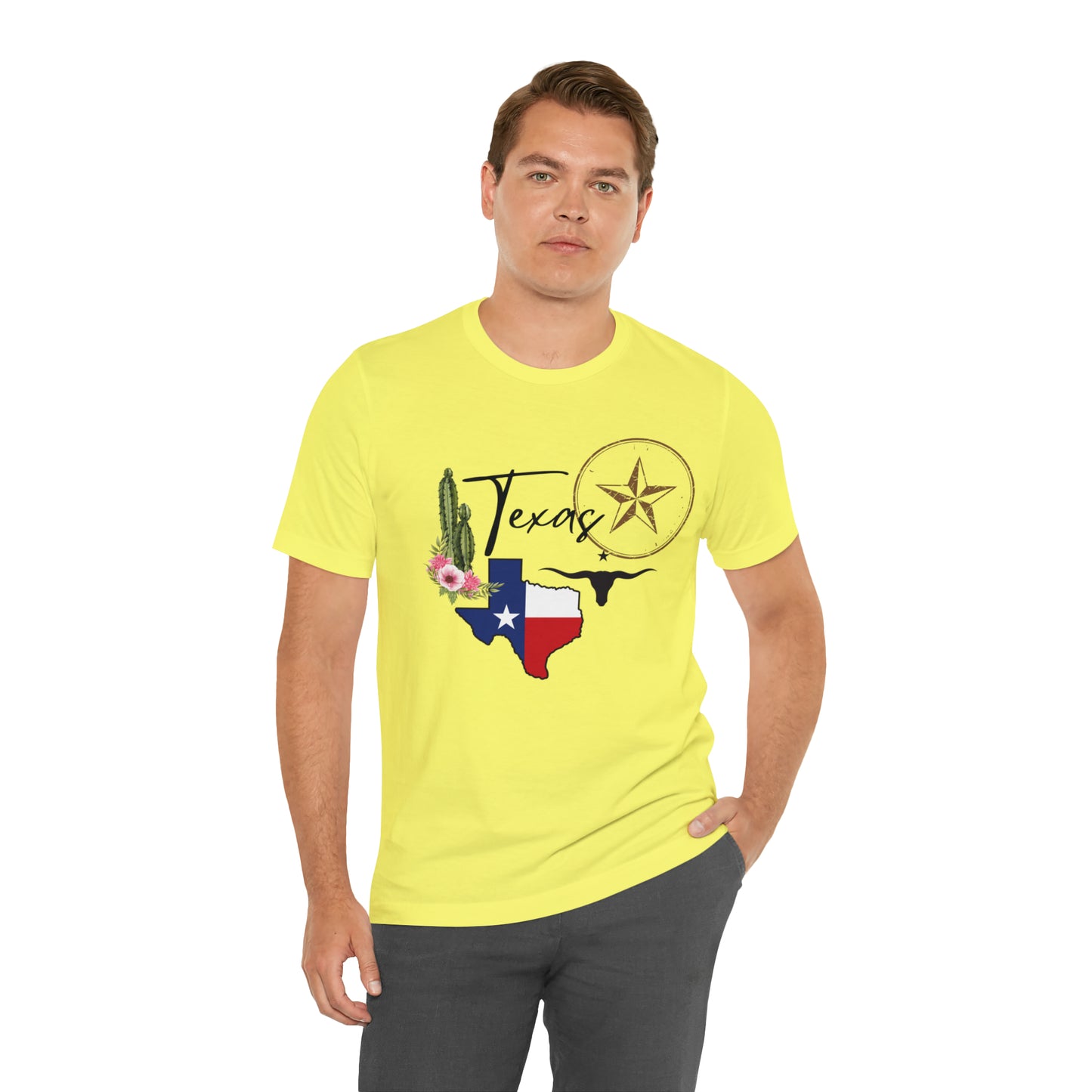 Lone Star Pride: The Texas Flag and Longhorn Tee