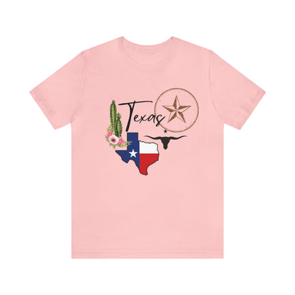 Lone Star Pride: The Texas Flag and Longhorn Tee