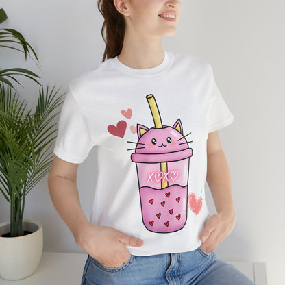 Boba Cat Graphic Tshirt