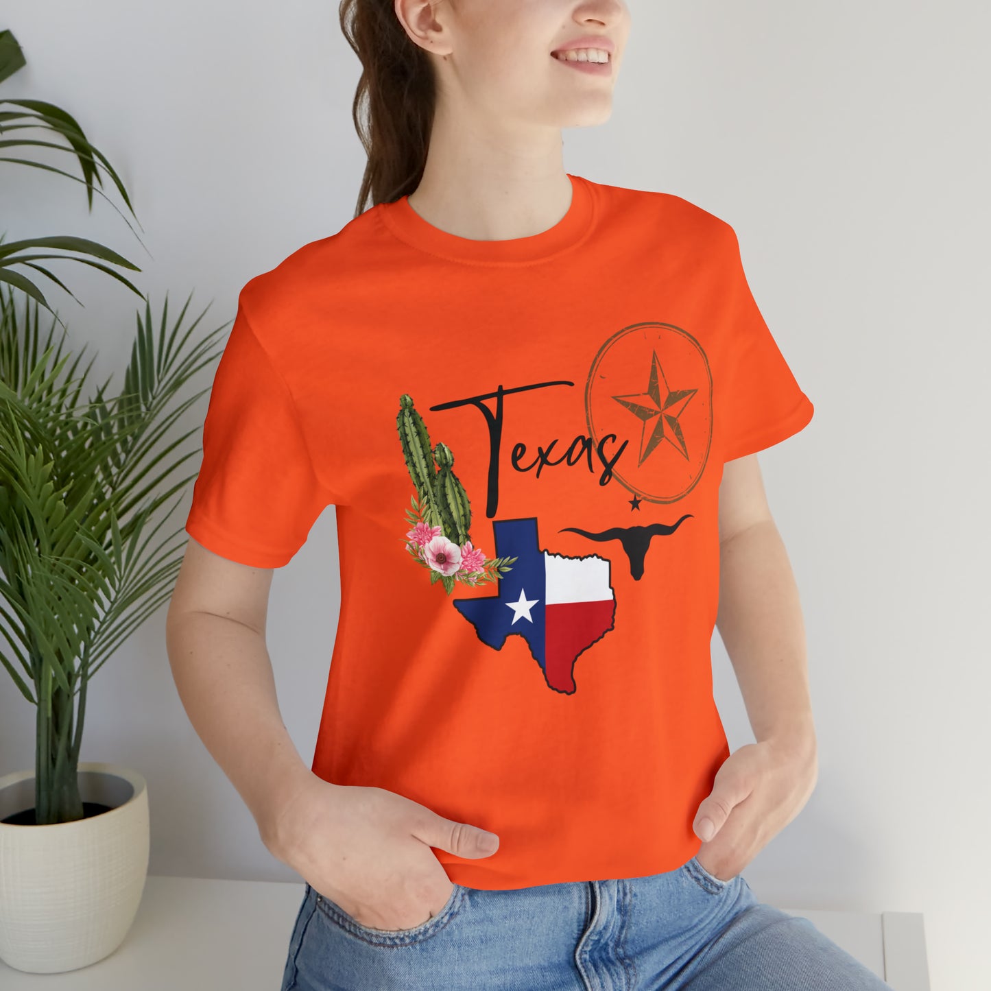 Lone Star Pride: The Texas Flag and Longhorn Tee