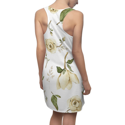 Elegance in Bloom: The White Rose Dress