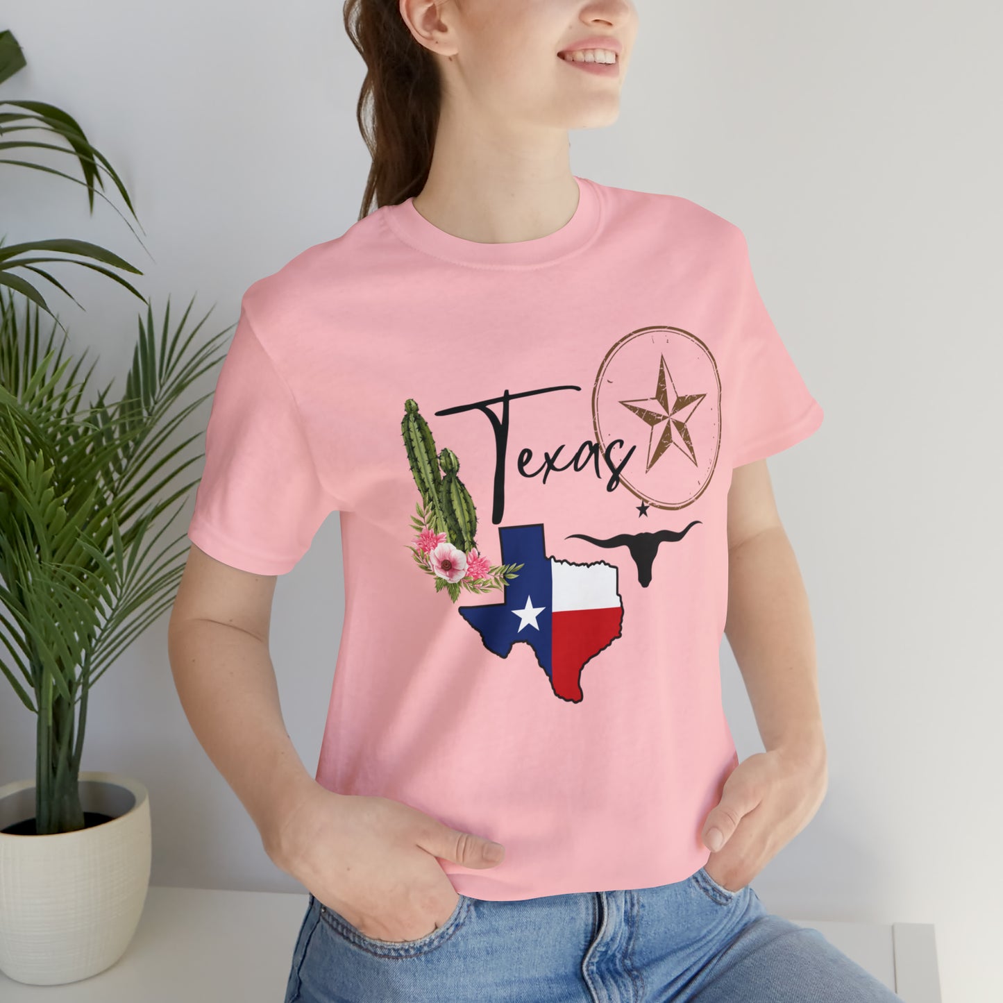 Lone Star Pride: The Texas Flag and Longhorn Tee